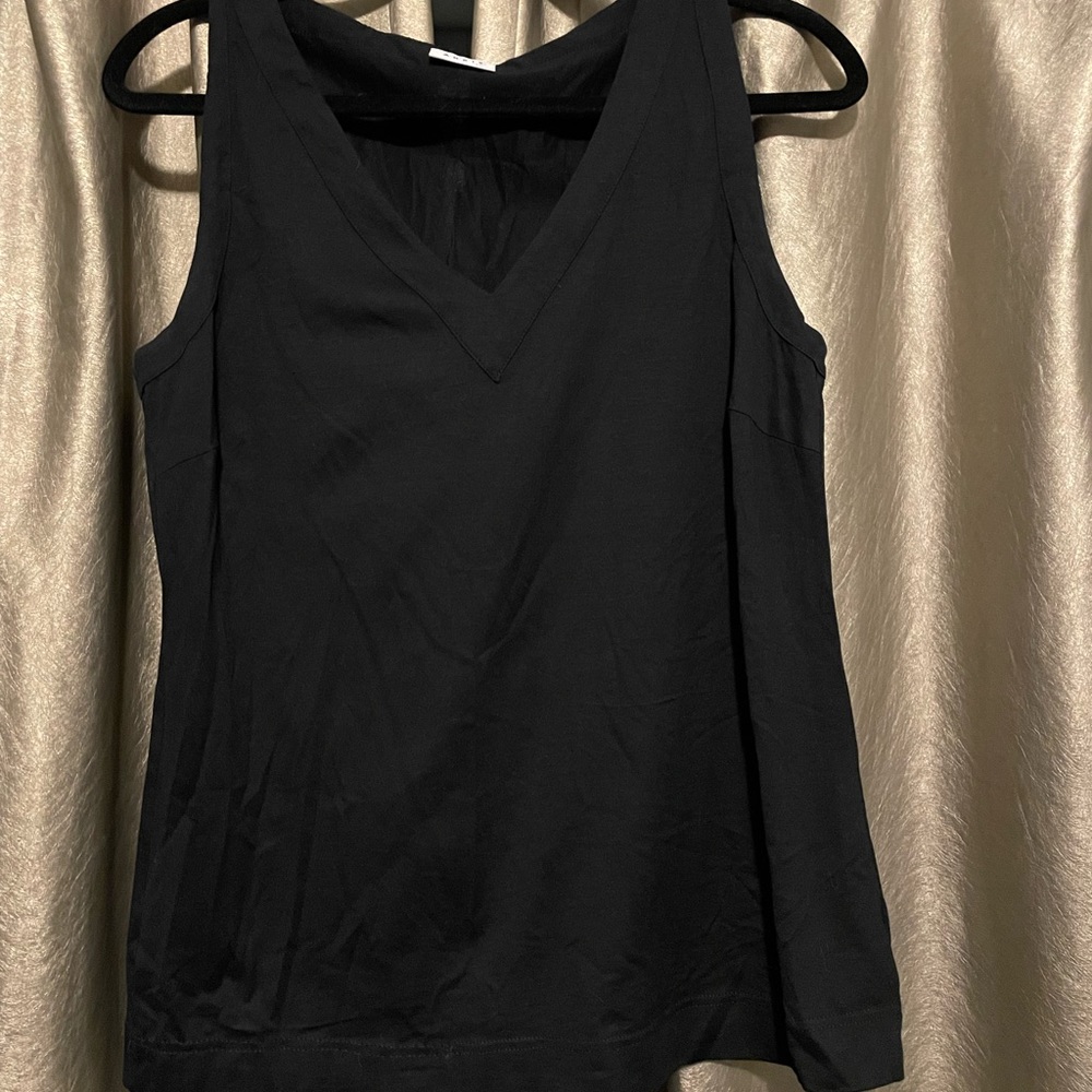 Akris Punto SZ 12 Black Cotton Tank Top